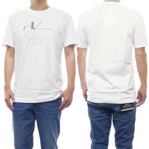 CALVIN KLEIN JEANS カルバンクラインジーンズ メンズクルーネックTシャツ J325352 ホワイト /2024春夏新作｜tre-style