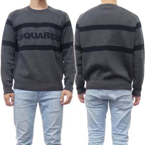 DSQUARED2 ディースクエアード メンズニット セーター S71HA1174 S18102 グレー｜tre-style