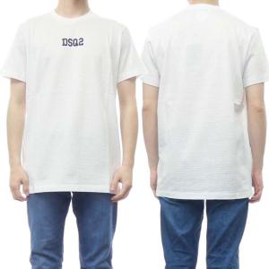 DSQUARED2 ディースクエアード メンズクルーネックTシャツ S71GD1168 S23847 ホワイト｜tre-style