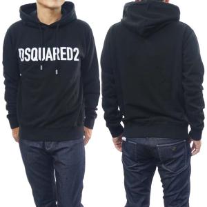 DSQUARED2 ディースクエアード メンズプルオーバーパーカー S74GU0664 S25538 ブラック｜tre-style