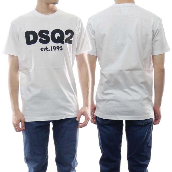 DSQUARED2 ディースクエアード メンズクルーネックTシャツ S74GD1086 S23099...