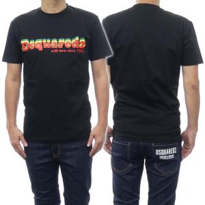 DSQUARED2 ディースクエアード メンズクルーネックTシャツ S71GD1253 S23009 ブラック｜tre-style