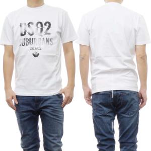 DSQUARED2 ディースクエアード メンズクルーネックTシャツ S74GD1219 D20014 ホワイト /2024春夏新作｜tre-style