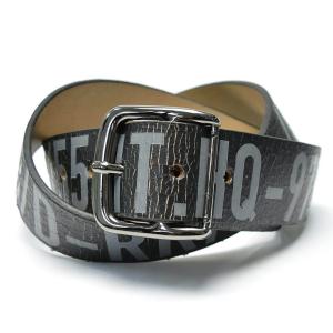 DIESEL ディーゼル メンズレザーベルト B-ARBARANO II / X07326 PS919 ブラック