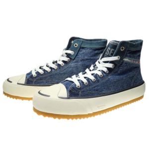 DIESEL ディーゼル メンズハイカットスニーカー Y02966 P1473 / S-PRINCIPIA MID X インディゴブルー｜tre-style