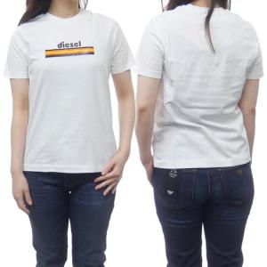 DIESEL ディーゼル レディースクルーネックTシャツ T-REG-C26 T-SHIRT / A05426 0HERA ホワイト｜tre-style