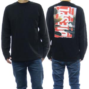 【送関込】DIESEL ロンT T-BOXT-LS-N4 Tシャツ T-BOXTY-LS Long-sleeve T-shirt with Livestream print