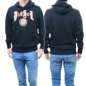 DIESEL ディーゼル メンズプルオーバーパーカー A11059 0HAYT/S-GINN-HOOD-K20-SWEAT-SHIRT ブラックの商品画像