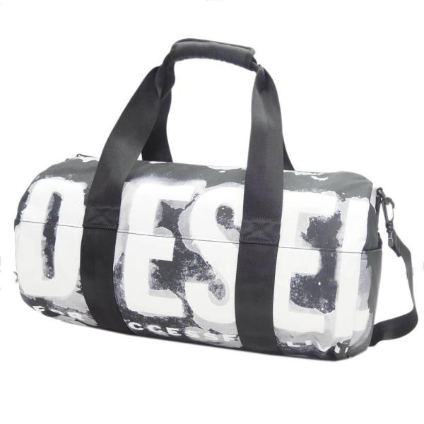 DIESEL メンズボストンバッグ X09715 P5586 / RAVE DUFFLE X ブラッ...