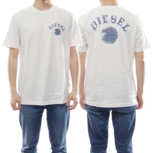 DIESEL ディーゼル メンズクルーネックTシャツ A08687 0GRAI / T-JUST-K3 ホワイト