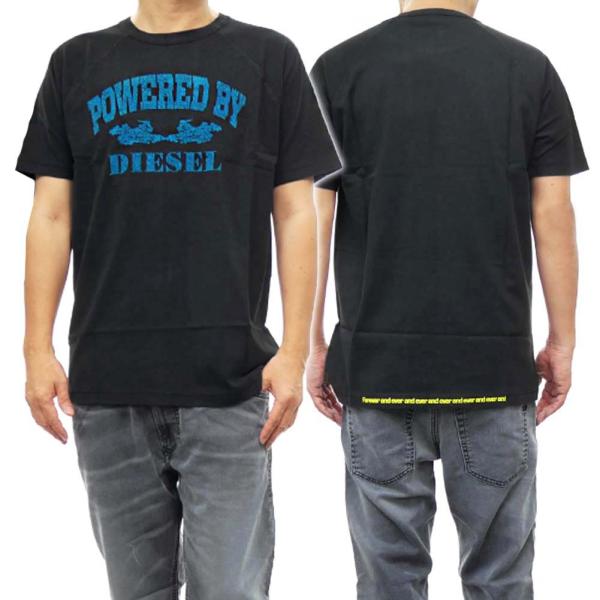 DIESEL ディーゼル メンズ クルーネック Tシャツ A13280 0DQAU / T-RUST...