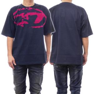 DIESEL ディーゼル メンズクルーネックTシャツ A13049 0DQAU / T-BOXT-N14 ネイビー /2024春夏新作｜tre-style