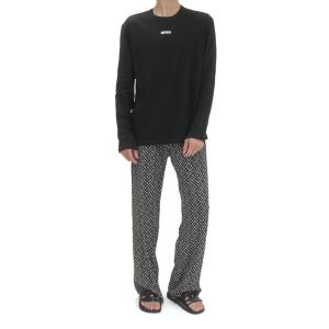 DIESEL ディーゼル メンズ セットアップ A21402 0PLDA / SET-NOLAN-D-BOX ルームウェア 楽ちん リラックス ヌケ感 部屋着 ブラック×ホワイト 2026秋冬新作