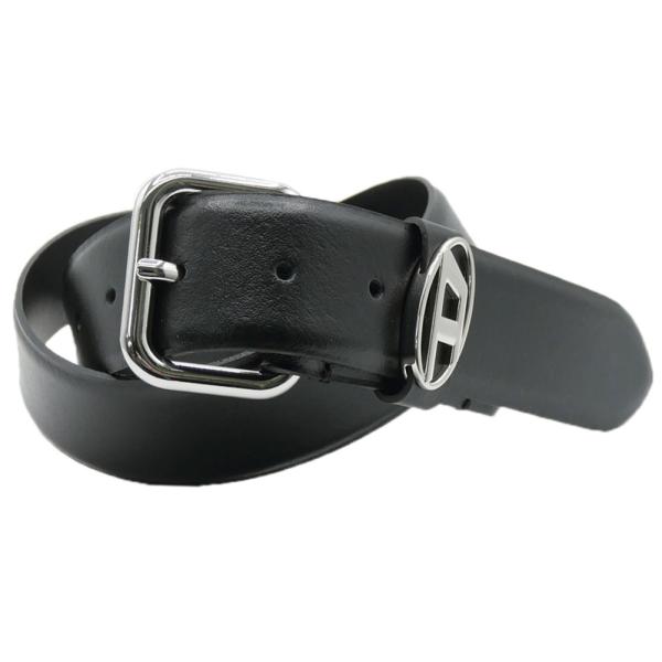 DIESEL ディーゼル メンズ レザーベルト X10127 P6364 / B-1DR OVAL ...