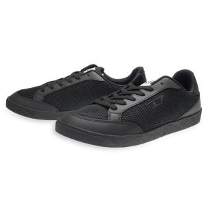 DIESEL ディーゼル メンズ スニーカー Y03907 P7747 / S-D-LEO LOW ローカット レザー メッシュ ブラック 2026秋冬新作 スポーティー 靴 シューズ