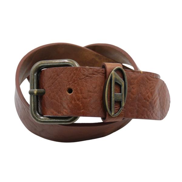 DIESEL ディーゼル メンズ レザーベルト X10314 PS681 / B-1DR OVAL ...