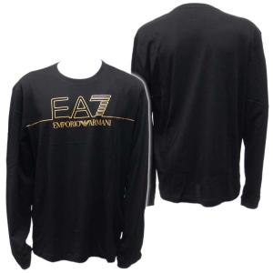 EMPORIO ARMANI エンポリオアルマーニ EA7 メンズクルーネックロングTシャツ 6KPT31 PJM9Z ブラック