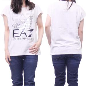 EMPORIO ARMANI エンポリオアルマーニ EA7 レディースクルーネックTシャツ 3RTT28 TJ6SZ ホワイト EMPORIO ARMANI エンポリオアルマーニ EA7 レディースクルー