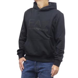 【センターロゴ】EMPORIO ARMANI プルオーバーパーカー 水色 刺繍 EMPORIO ARMANI (エンポリオアルマーニ) 裏起毛 ロゴ刺繍