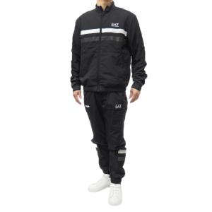 EA7 Emporio Armani ジャージ上下セット ブラック エンポリオアルマーニ専門 EA7 海外限定 ジャージ メンズ 専門