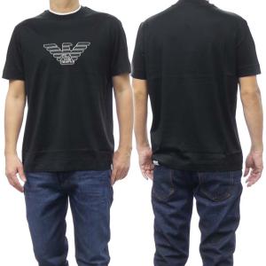 EMPORIO ARMANI エンポリオアルマーニ メンズクルーネックTシャツ 3D1TD4 1JUVZ ブラック /2024春夏新作｜tre-style