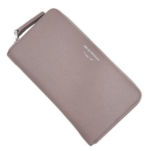 未使用品 Emporio Armani エンポリオ・アルマーニ ロゴ G金具 ラウンドファスナー長財布 レザー ピンク レディース【中古】 EMPORIO ARMANI 未使用品 Emporio Armani エンポリオ・アルマーニ ロゴ