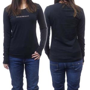 EMPORIO ARMANI UNDERWEAR エンポリオアルマーニアンダーウェア レディースクルーネックロンT 163229 1A227 ブラック