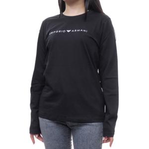 tシャツ 「A|X アルマーニ エクスチェンジ」ストーンロゴ 長袖クルーネックTシャツ/REGULAR レディース A|X アルマーニ エクスチェンジ】ストーンロゴ 長袖クルーネック