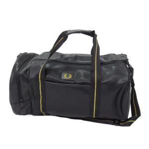 FRED PERRY フレッドペリー メンズバレルバッグ PIQUE TEXTURE BARREL BAG / L9290 ブラック