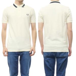 FRED PERRY フレッドペリー メンズポロシャツ MEDAL STRIPE POLO SHIRT / M3614 オフホワイト｜tre-style