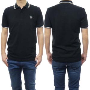 FRED PERRY フレッドペリー メンズポロシャツ M3600 / TWIN TIPPED FRED PERRY SHIRT ブラック×サンド｜tre-style