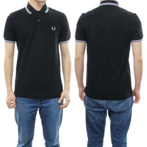 FRED PERRY フレッドペリー メンズポロシャツ M3600 / TWIN TIPPED FRED PERRY SHIRT ブラック×グレー｜tre-style