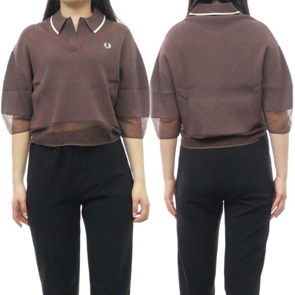 FRED PERRY フレッドペリー レディースニットポロシャツ G7141 / SHEER TRI...