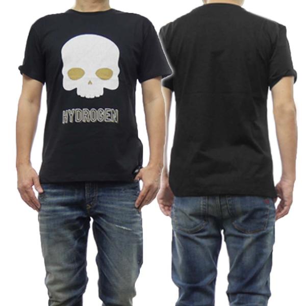 HYDROGEN メンズクルーネックTシャツ MT0002 / EMBROIDERED SKULL ...