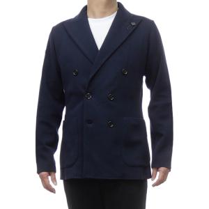 セールSS LARDINI ラルディーニ ジャケット メンズ コットン 綿100％ ニット ダブル6Bジャケット ESLJM57 ES64002 ブランド カジュアル きれいめ 上品 ダークネイビー LARDINI（ラルディーニ） メンズダブル6Bニットジャケット ESLJM57