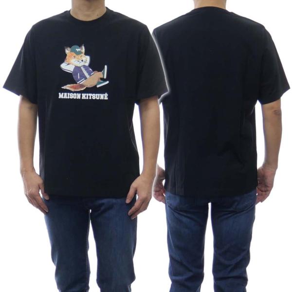 MAISON KITSUNE メゾンキツネ メンズクルーネックTシャツ KM00103KJ0008 ...