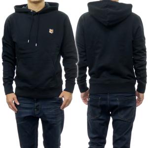 MAISON KITSUNE ブラックジップアップトレーナー セール】BOLD FOX HEAD PATCH COMFORT ZIPPED HOODIE（パーカー