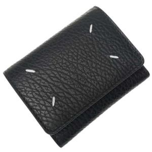 MAISON MARGIELA メゾンマルジェラ メンズ三つ折り財布（小銭入れ付き） SA3UI0010 P4455 ブラック /定番人気商品｜tre-style