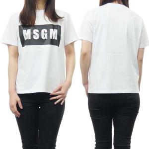 MSGM エムエスジーエム レディースクルーネックTシャツ 2000MDM520 200002 ホワイト｜tre-style