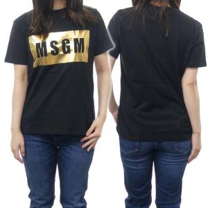 MSGM エムエスジーエム レディースクルーネックTシャツ 3241MDM520M 227298 ブラック｜tre-style