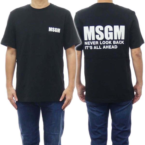 MSGM エムエスジーエム メンズクルーネックTシャツ 3440MM196 237002 ブラック