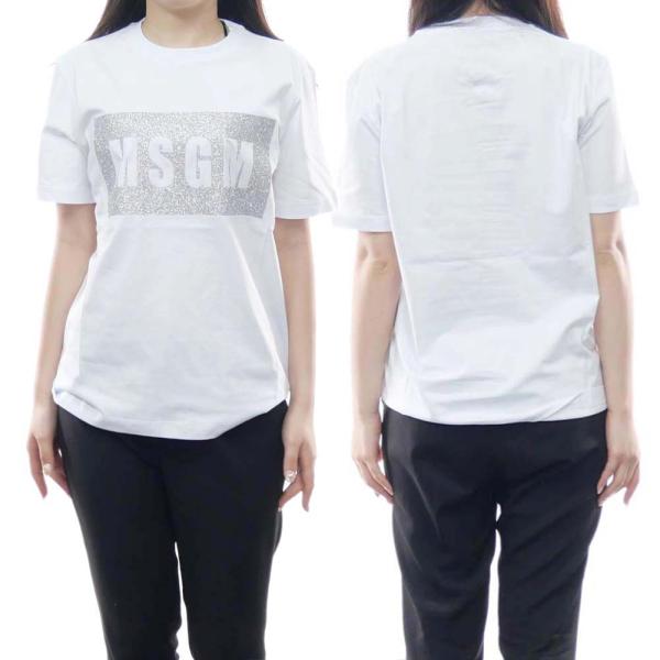 MSGM エムエスジーエム レディースクルーネックTシャツ 3441MDM520G 237002 ホ...