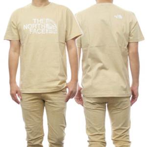 THE NORTH FACE ノースフェイス メンズクルーネックTシャツ NF0A87NX / M S/S WOODCUTDOME TEE クリームイエロー /2024春夏新作｜tre-style