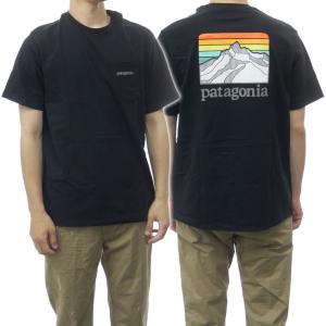 PATAGONIA パタゴニア メンズクルーネックTシャツ 38511/M’S LINELOGO RIDGE POCKET RESPONSIBILI-TEE WHI ブラック