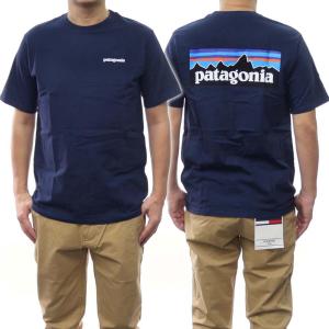 PATAGONIA パタゴニア メンズクルーネックTシャツ 38504/M’S P-6 LOGO RESPONSIBILI-TEE CNY ネイビー｜tre-style