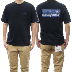 PATAGONIA パタゴニア メンズクルーネックTシャツ 37655/M’S BOARDSHORT LOGO POCKET RESPONSIRILITI-TEE INBK ブラック /2024春夏新作｜tre-style