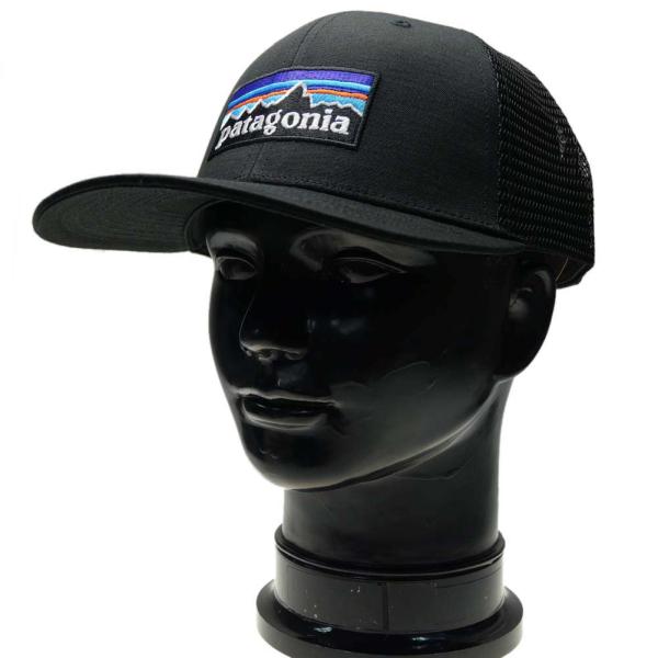 PATAGONIA メンズキャップ 38289 / P-6 LOGO TRUCKER HAT BLK...