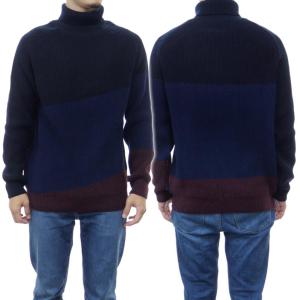PS PAUL SMITH ポールスミス メンズハイネックニット セーター M2R 555X J21691 ネイビー /2022秋冬新作