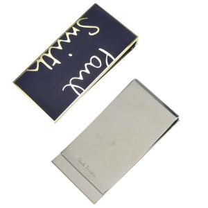 PAUL SMITH ポールスミス マネークリップ M1A MONE KLOGO ゴールド×ネイビー