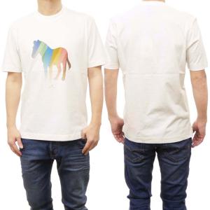 PS PAUL SMITH ポールスミス メンズクルーネックTシャツ M2R 675Y MP4433 オフホワイト /2024春夏新作｜tre-style